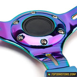 Modern Design ABS Deep Dish Steering Wheel 14inch Red - Steering Wheels 8