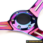 Modern Design ABS Deep Dish Steering Wheel 14inch Red - Steering Wheels 6