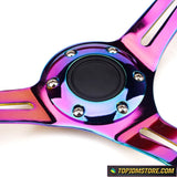 Modern Design ABS Deep Dish Steering Wheel 14inch Red - Steering Wheels 6