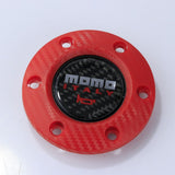 MOMO Italy Car Steering Wheel Horn Button - Carbon Fiber Red - horn button