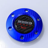 MOMO Italy Car Steering Wheel Horn Button - Carbon Fiber Blue - horn button