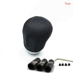 MOMO Leather Stitched Shift Knob Short 5MT - BLK / BLK Stitch - Shift Knobs 2