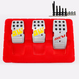MOMO R3000 Anti-Slip Racing Pedals Set MT - Silver - Pedal Covers