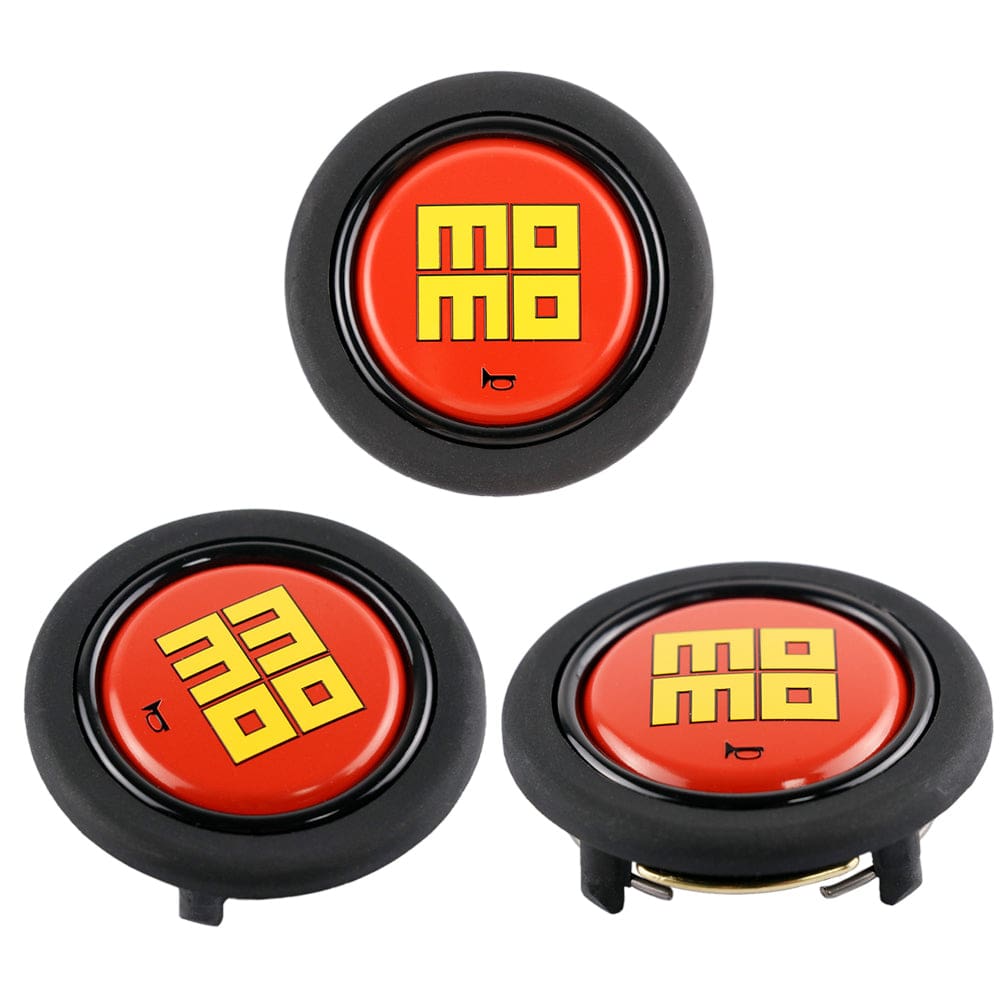 MOMO Vintage Red Horn Button | Classic Racing Steering Wheel Style ...