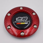 Mugen Power Horn Button - Carbon Fiber Red