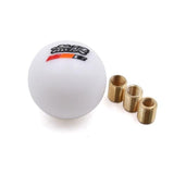 Mugen resin shift knob in white and black with red orange yellow stripe