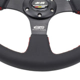 Mugen Steering Wheel Leather Perforated Flat 14 - Steering Wheels 6