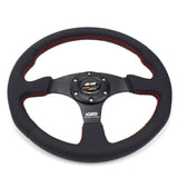 Mugen Steering Wheel Leather Perforated Flat 14 - Steering Wheels 2