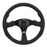 Mugen Steering Wheel Leather Perforated Flat 14 - BLACK STITCH - Steering Wheels 7