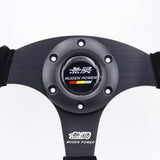 14inch/350mm Mugen Suede Leather Steering Wheel Tuning Drift Racing Car Steering Wheel - Top JDM Store