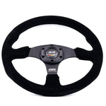 Mugen Suede Leather Steering 14inch / 350mm Horn Cover - Steering Wheels 6