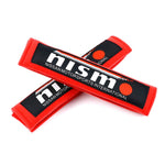NISMO Fabric Seat Belt Pads - Red - Seat Belt Pads 2