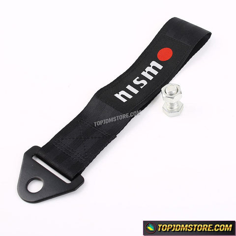 Nismo Nylon Tow Strap - Black - Hooks & Straps