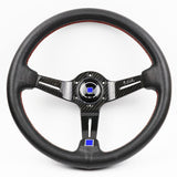 ND Perforated Leather Carbon Fiber Frame Steering Wheel - Top JDM Store