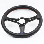 ND Perforated Leather Carbon Fiber Frame Steering Wheel - Top JDM Store