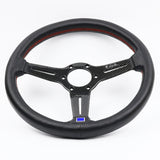 ND Perforated Leather Carbon Fiber Frame Steering Wheel - Top JDM Store