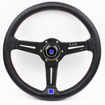 ND Perforated Leather Carbon Fiber Frame Steering Wheel - Top JDM Store