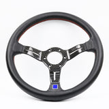 ND Perforated Leather Carbon Fiber Frame Steering Wheel - Top JDM Store