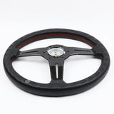 ND Perforated Leather Carbon Fiber Frame Steering Wheel - Top JDM Store