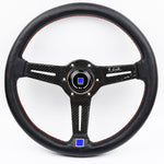 ND Perforated Leather Carbon Fiber Frame Steering Wheel - Top JDM Store