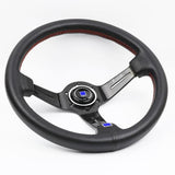 ND Perforated Leather Carbon Fiber Frame Steering Wheel - Top JDM Store