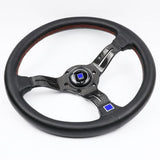 ND Perforated Leather Carbon Fiber Frame Steering Wheel - Top JDM Store