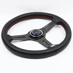 ND Perforated Leather Carbon Fiber Frame Steering Wheel - Top JDM Store