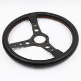 ND Perforated Leather Carbon Fiber Frame Steering Wheel - Top JDM Store