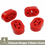 Polyurethane Exhaust Muffler Hangers 4 Piece Set Universal - Red - Exhaust 2