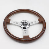 W-Power Steering Wheel Wood Grain Classic Flat 14 - Steering Wheels 2