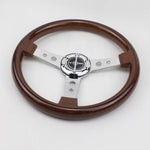 W-Power Steering Wheel Wood Grain Classic Flat 14 - Steering Wheels 1