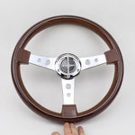 W-Power Steering Wheel Wood Grain Classic Flat 14 - Steering Wheels 5