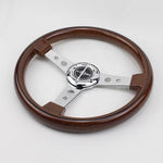 W-Power Steering Wheel Wood Grain Classic Flat 14 - Steering Wheels 4