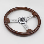 W-Power Steering Wheel Wood Grain Classic Flat 14 - Steering Wheels 3