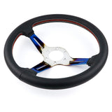 perforated leather steering wheel,nd steering wheel,titanium steering wheel,leather steering wheel,deep dish steering wheel,racing steering wheel,aftermarket steering wheel,jdm steering wheel,momo racing wheel,race car steering wheel,cheap steering wheel