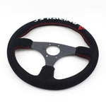 J Racing Steering Wheel Suede Flat 14 Red Stitch - Steering Wheels 5