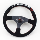 J Racing Steering Wheel Suede Flat 14 Red Stitch - Steering Wheels 4