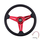Racing Steering Wheel Universal 13inches 340mm - Red - Steering Wheels 15