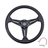 Racing Steering Wheel Universal 13inches 340mm - Black - Steering Wheels 12