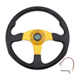 Racing Steering Wheel Universal 14inches 350mm - Yellow - Steering Wheels 17