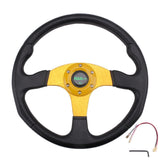 Racing Steering Wheel Universal 14inches 350mm - Yellow - Steering Wheels 17