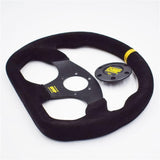 OMP Racing Suede Flat Steering Wheel 13inch - Top JDM Store