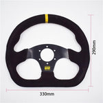 OMP Racing Suede Flat Steering Wheel 13inch - Top JDM Store