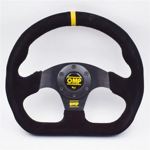 OMP Racing Suede Flat Steering Wheel 13inch - Top JDM Store