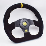 OMP Racing Suede Flat Steering Wheel 13inch - Top JDM Store