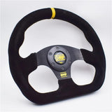 OMP Racing Suede Flat Steering Wheel 13inch - Top JDM Store