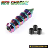 Spiked Cone Knuckle Grip Shift Knob 146mm - Neo chrome - Shift Knobs 8