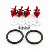 Spiked Quick Release Bumper Hatch Lid Fasteners Kit - Red - fastener 11