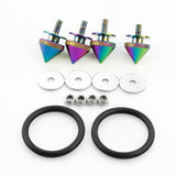 Spiked Quick Release Bumper Hatch Lid Fasteners Kit - Neo Chrome - fastener 8