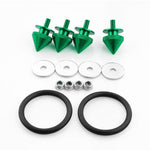 Spiked Quick Release Bumper Hatch Lid Fasteners Kit - Green - fastener 1